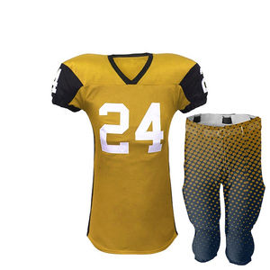 Uniforme de fútbol americano, tela cosida duradera, ropa de rendimiento que absorbe la humedad con opciones de personalización de logotipo y número - Product Image 4