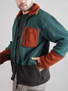 OEM Service Custom Design Blank Wholesale Sherpa Wool <b>Jacket</b> With Fleece <b>Zip</b> <b>up</b> <b>Jacket</b> Custom Sherpa Fleece <b>Jacket</b> Men - Product Image 5