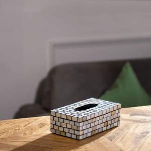 Boîte à mouchoirs classique personnalisée faite à la main, élégante, décoration de luxe pour la maison, idée cadeau avec un couvercle de boîte à mouchoirs durable, 9*5*3 pouces - Product Image 6