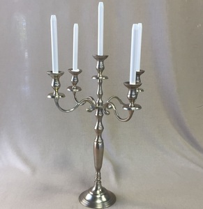 Chandelier de luxe en métal doré à 5 bras bougeoir pour mariage événement décoration de la maison pièce maîtresse de bougie conique classique pour salle à manger - Product Image 6