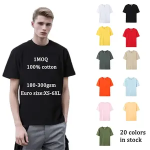 Custom Unisex tshirt High Quality 100% Premium Cotton T-Shirt Customize Printing Logo Men's O-Neck Blank T-Shirt