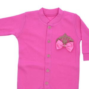 100% coton tricoté manches flottantes printemps bébé filles nouveau-né haute qualité luxe moderne à manches longues en gros personnalisé bébé barboteuse - Product Image 2