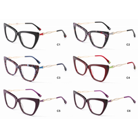 BONA feuille de verre Rectangle acétate métal mélange plusieurs spécifications lunettes optiques cadre noir myopie lentille lecture à la mode