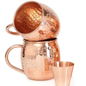 Mula de diseño martillado decorativo hecho a mano, taza de cobre para beber agua de alta capacidad, tazas para beber cerveza de alta calidad, uso diario - Product Image 5