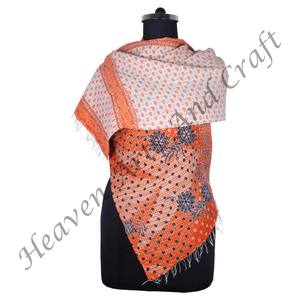 SC1002 Vintage Kantha travail coton fait à la main écharpe Design à la mode filles partout cousu à la main Style uni longue longueur - Product Image 5