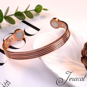 Simple Creative Pure Copper <b>Bracelet</b> Men & Women <b>Magnetic</b> Hand Cuff Copper Bangle Personalized Engraved <b>Bracelet</b> - Product Image 6
