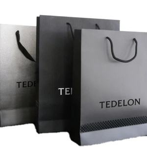 Sac de courses en papier ivoire écologique, fabriqué au Vietnam, sac de transport en papier imprimé sur mesure, fournisseur d'emballages d'usine - Product Image 1