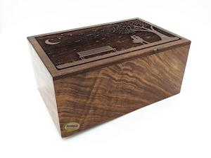 Urna funeraria de cremación para adultos, suministros funerarios de calidad prémium para cenizas de pareja y diseño de árbol, adecuado para el cementerio - Product Image 5