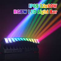 Barra de Luz LED Móvil para Exteriores IP65 de 12x60W RGBW 4 en 1 con Zoom, Efectos de Haz y Pixel para Iluminación de Escenarios