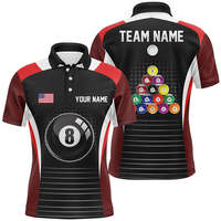 Chemise de billard personnalisée, tricotée, sportive, de haute qualité, en coton et polyester, maillot de club de snooker, séchage rapide, respirant, design imprimé