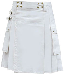 Tela Tartán Blanca Cristal, Algodón y Lana de Alta Calidad, Personalizable para Kilt - Product Image 3