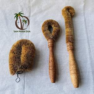 Cepillo de limpieza ecológico de fibra de coco NATURAL, estropajo redondo de cocina, estera de coco hecha a mano, superventas - Product Image 3