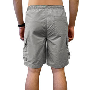 Pantalones cortos Cargo de algodón con 6 bolsillos para hombre, verano 2025, informales, lavados, cómodos, cintura elástica, cordón, pantalones cortos Cargo en blanco para deportes - Product Image 5