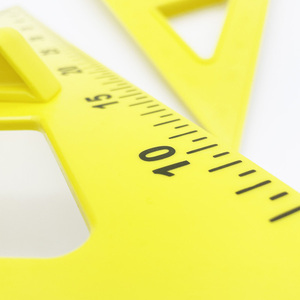 2PC nhựa lớn giáo viên tam giác Cai Trị thiết lập và ad28 34x34cm & 48.5x28cm màu vàng/Tùy chỉnh màu sắc - Product Image 2