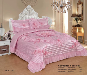 Set <span class=keywords><strong>Copripiumino</strong></span> Ricamato, Lussuoso Copriletto Bianco e Grigio con Ricami Barocchi, 100% Microfibra, Set Completo per Letto - Product Image 2