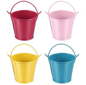 Seau en métal galvanisé vert fait à la main avec poignée Décoration de maison et de jardin Jardinière Seaux polyvalents - Product Image 6