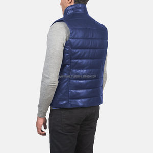 Men's Casual Windproof Reversible Breathable Eco-Friendly Sleeveless Winter Outer Wear Puffer Vest Color Blocking Puffer V-neck - Product Image 6