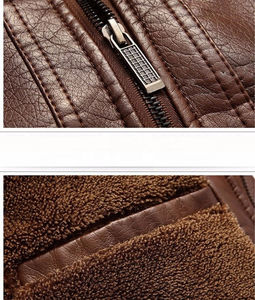 Chaquetas Bomber de Cuero Genuino de Alta Calidad al por Mayor para Hombre, con Cierre, Transpirables, 100% Cuero Puro, Impermeables, Estilo Motociclista - Product Image 5