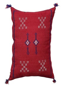 Housse de coussin Sabra marocaine de luxe faite à la main, motif tribal géométrique berbère, écologique, personnalisable, 100% coton pour lit - Product Image 5