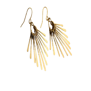 Nueva joyería de moda Primavera novia textura tachuelas pendientes hoja pendiente tendencias 2024 joyería de latón para mujer - Product Image 6