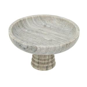 Tazón de Servir de Mármol Blanco de Lujo con Base de Cabeza de Ciervo de Aluminio con Acabado Dorado Artesanal, Centro de Mesa Decorativo para Frutas - Product Image 5
