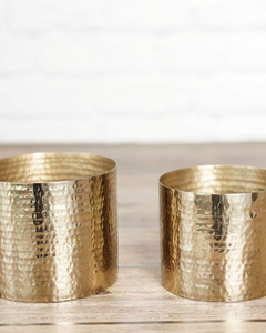 Maceta de metal dorado martillado de lujo de la mejor calidad más vendida al precio al por mayor para uso doméstico en el jardín de bodas - Product Image 5