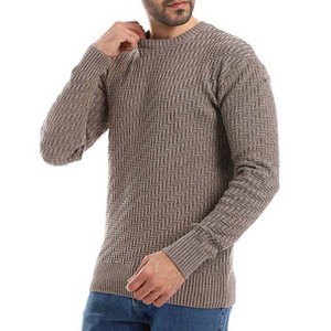 OEM/ODM algodón en blanco cuello redondo suéteres lisos Material personalizado ropa de hombre de alta calidad fabricación suéter transpirable para hombres - Product Image 3