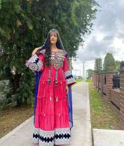 Venta al por mayor personalizado afgano Kuchi Vintage A-Line vestido para las mujeres últimos diseños-Kutchi Tribal Afghani ropa en venta - Product Image 2