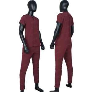 Comfort & Style Hospital Scrubs Conjuntos de uniformes Enfermera Mangas cortas Uniformes de hospital para personal médico uniforme Conjuntos diseñados - Product Image 1