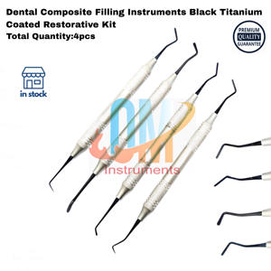 อุปกรณ์ทันตกรรมคอมโพสิตเยอรมัน4ชิ้นชุดการบูรณะเคลือบไททาเนียมสีดำคุณภาพสูง - Product Image 2