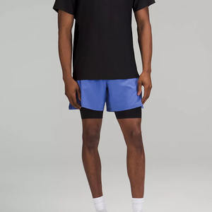 Pantalones Cortos Deportivos Casuales de Punto con Logotipo Personalizado, Elásticos en 4 Direcciones, Transpirables, 100% Poliéster, Servicio OEM, para Tenis y Running al Aire Libre para Hombre - Product Image 2