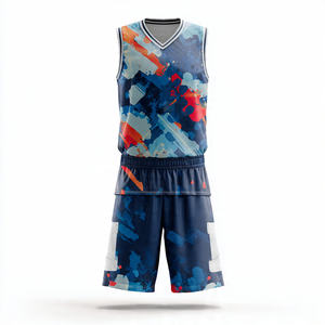Ensemble de maillots de basket-ball imprimés à manches courtes, séchage rapide, respirant, été, unisexe, adulte, 100% polyester - Product Image 4