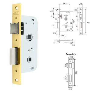 Serratura Tesa 2004-hl/40 - Product Image 2