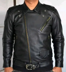 Veste en cuir véritable vintage pour hommes de conception personnalisée OEM avec tissu à col à capuche pour l'hiver Caractéristiques personnalisées - Product Image 5