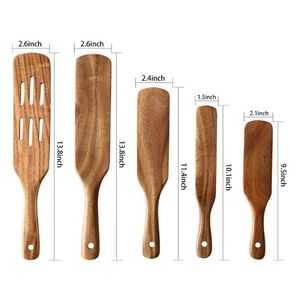 Juego de Utensilios de Cocina de Madera Ecológica Hechos a Mano de Alta Calidad, Color Natural Moderno, Tamaño Personalizable, Incluye Variedad de Utensilios y Cucharas - Product Image 2