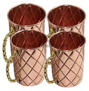Nouveau Design Cuivre Moscow Mule Mug Fabriqué à la Main par des Tasses à Bière Indiennes Couleur Naturelle Boîte Cadeau Emballage Cuivre Bière Tankard - Product Image 2