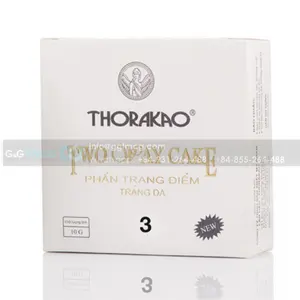 Thorakao双向蛋糕化妆-白色盒子护肤有助于使皮肤白色米糠滋润，光滑年轻的皮肤