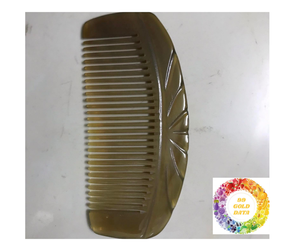 Peigne en corne de buffle fait à la main pour le coiffage de la barbe et le massage du cuir chevelu, design à dents larges, soin quotidien doux, peigne en corne de qualité supérieure - Product Image 4