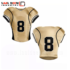 ชุดยูนิฟอร์มอเมริกันฟุตบอล ผลิตจากโพลีเอสเตอร์ 100% ระบายอากาศได้ดี พิมพ์ลายแบบซับลิเมชั่น พร้อมสกรีนชื่อและหมายเลขทีมตามสั่ง - Product Image 5