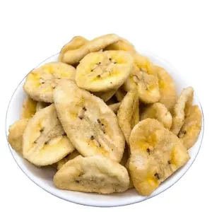 Pure crispy dried bananas for adults and children