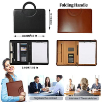 Grande Capacité A5 Cuir Véritable Bureau Document Portefeuille Business Fichier Sac Élastique Corde Boucle Étanche Stockage LAP-0090