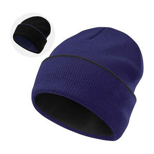 หมวกบีนนี่สำหรับผู้ชายหมวกผ้าถักแจ็คการ์ดสำหรับฤดูหนาวโลโก้ตามสั่ง - Product Image 6