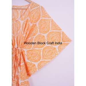 Vestido Kaftán Floral 100% Algodón para Mujer, Estilo Casual para Bodas y Fiestas de Primavera, Damas de Honor - Product Image 3