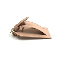 Étiquette de bagage de luxe en cuir véritable faite à la main, personnalisable avec logo, taille standard pour bagages de voyage - Parfaite
