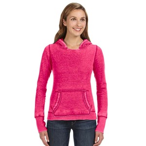 เสื้อฮู้ดผู้หญิงแบบฟลีซ ล้างสีแบบแอซิด ไม่มีเชือกผูก - Product Image 3