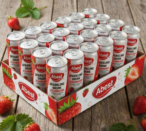 Boisson gazeuse fruitée faible en gras ABEST, canette en aluminium de 330 ml, pack de 24 - Product Image 6