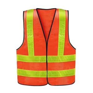 Gilet de sécurité haute visibilité en polyester imperméable réfléchissant de classe 1 ANSI avec couleur et logo personnalisés, respirant et à séchage rapide - Product Image 3
