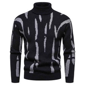Pull à manches longues en mohair pour hommes pull chaud doux confortable tricots automne hiver tenue décontractée Streetwear - Product Image 1