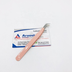 Pinzas para pestañas de acero inoxidable con agarre de diamante de alta calidad, logotipo personalizado, etiqueta privada sostenible profesional, puntiaguda personalizada - Product Image 6