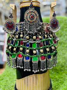 Encantador Conjunto de Joyería Tradicional Afgana de Acero Inoxidable para Mujer, Elegante para Eventos Culturales y Bodas - Product Image 2